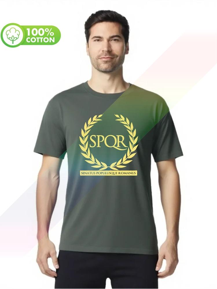 100 Cotton Round Neck Heavy Weight Unisexs Tshirt Ancient Rome Spqr Emblem Unisexs Premium S3xl Tops Tees S