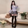 Sex Underwear JK Uniform Suit Pure Desire Spice Girls Striped Long Sleeve Shirt Design Sense Top Professional Suit Pure Desire
