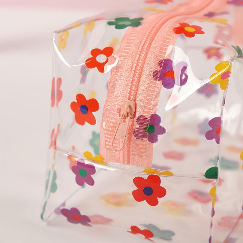1pc Transparent Portable Makeup Bags For Women Makeup Case Waterproof Storage Bags Cartoon