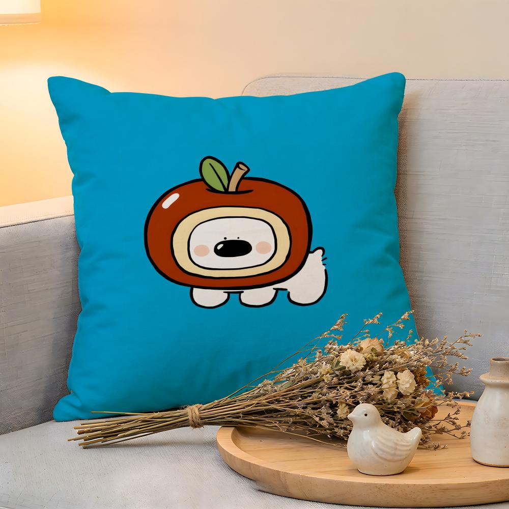 

Cushion Cover Linen SkinFriendly Soft Decorative Case For Sofa Home Decor Cute Apple Puppy Pillow cover 30x30cm