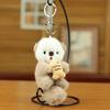 Cute Plush Otters Holding Fish Stylish Backpack Lovely Animal School Bag Key Wallet Pendant Toy Student Gift Bag Charm