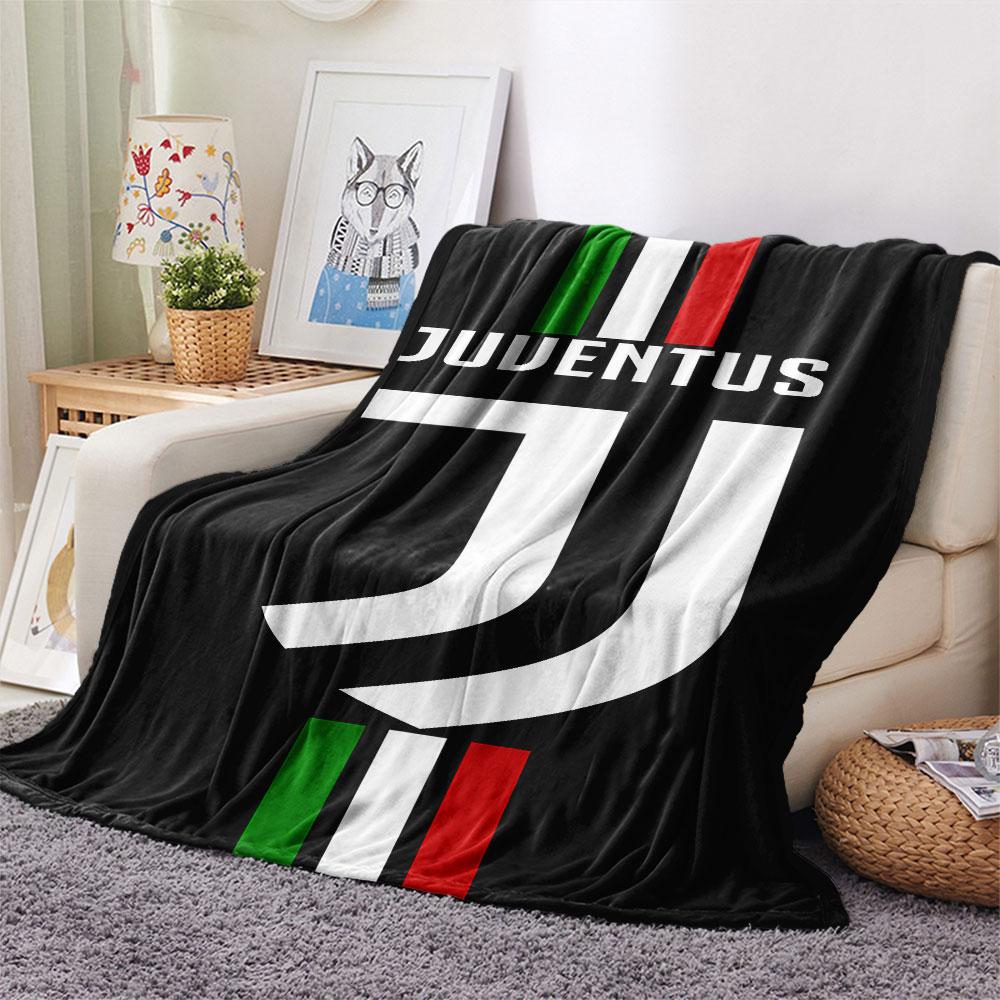 1PC Juventus Football Club Patterned Flannel Blanket Suitable For All Seasons for Home Decor Warmth and Comfort Gifts Holiday Present