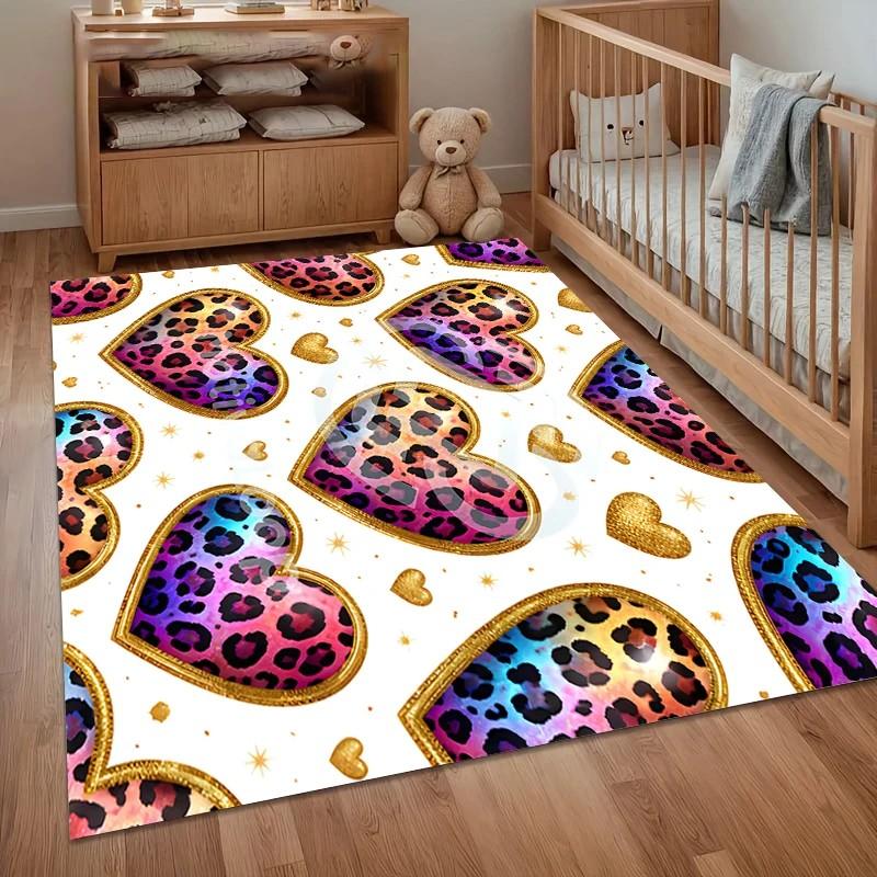 Non-slip 3D Heart Shape Rug Soft Plush for Living Room Bedroom Home Decor