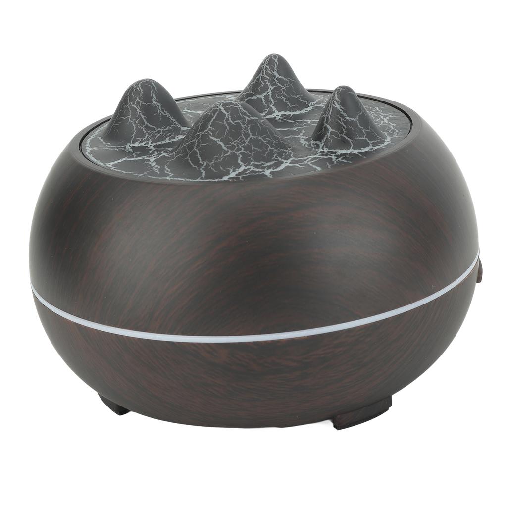Flaming Mountain Humidifier Mini Essential Oil Diffuser Aromatherapy Machine for Office  Black Grain