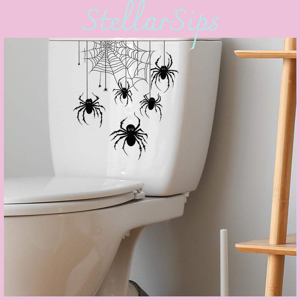 Web Halloween Spinne Toilettenaufkleber Deko Für Wohnzimmer Schlafzimmer Und Eingangsbereich
