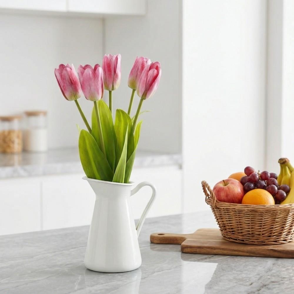 Handmade Simulation Big Tulip Real Touch Fake Flower Artificial Tulip Flowers  Teacher's Day