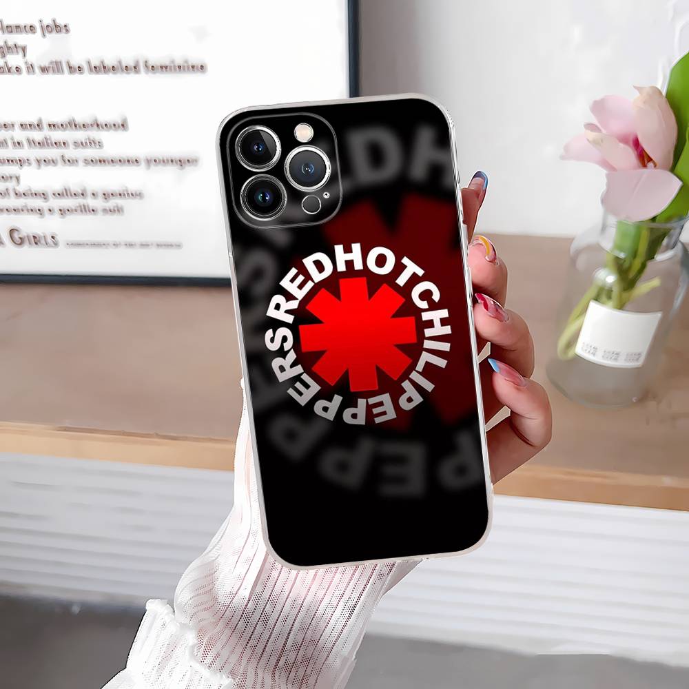 Popular Rock Band Red Hot Chili Peppers Transparent Phone Case for iPhone 17 Air 16 Pro Max 15 14 13 12 11Plus Shockproof Cover