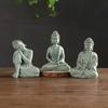 Oriental Culture Buddhist Ornament Sitting Posture Sandstone Buddha Outdoor Garden