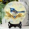 2D Flat Aluminum Wall Art in Vintage Blue Bird Design Rustic Farmhouse Style 7.87 Inches X 7.87 Inches Perfect for Gardens, Farmhouses, Cafes, Front