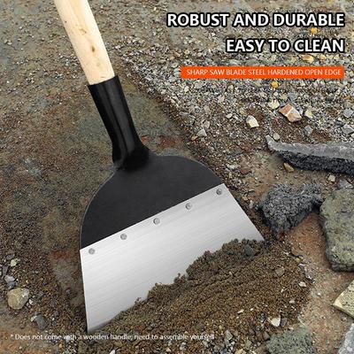 Pelle plate en acier, grattoir de jardin multifonctionnel, pelle résistante à la rouille, désherbage agricole, pelle de plantation pour creuser dans les plates-bandes