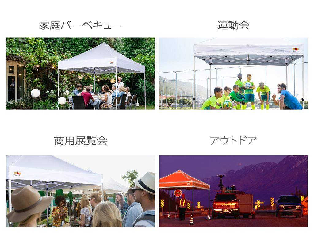 Namiot plandekowy ABCCANOPY z dachem, 4 zasłony boczne, 1 strona drzwi, łączona dużymi 3 regulowanymi kółkami, bardzo wytrzymały drążek z jednym dotknięciem, (3