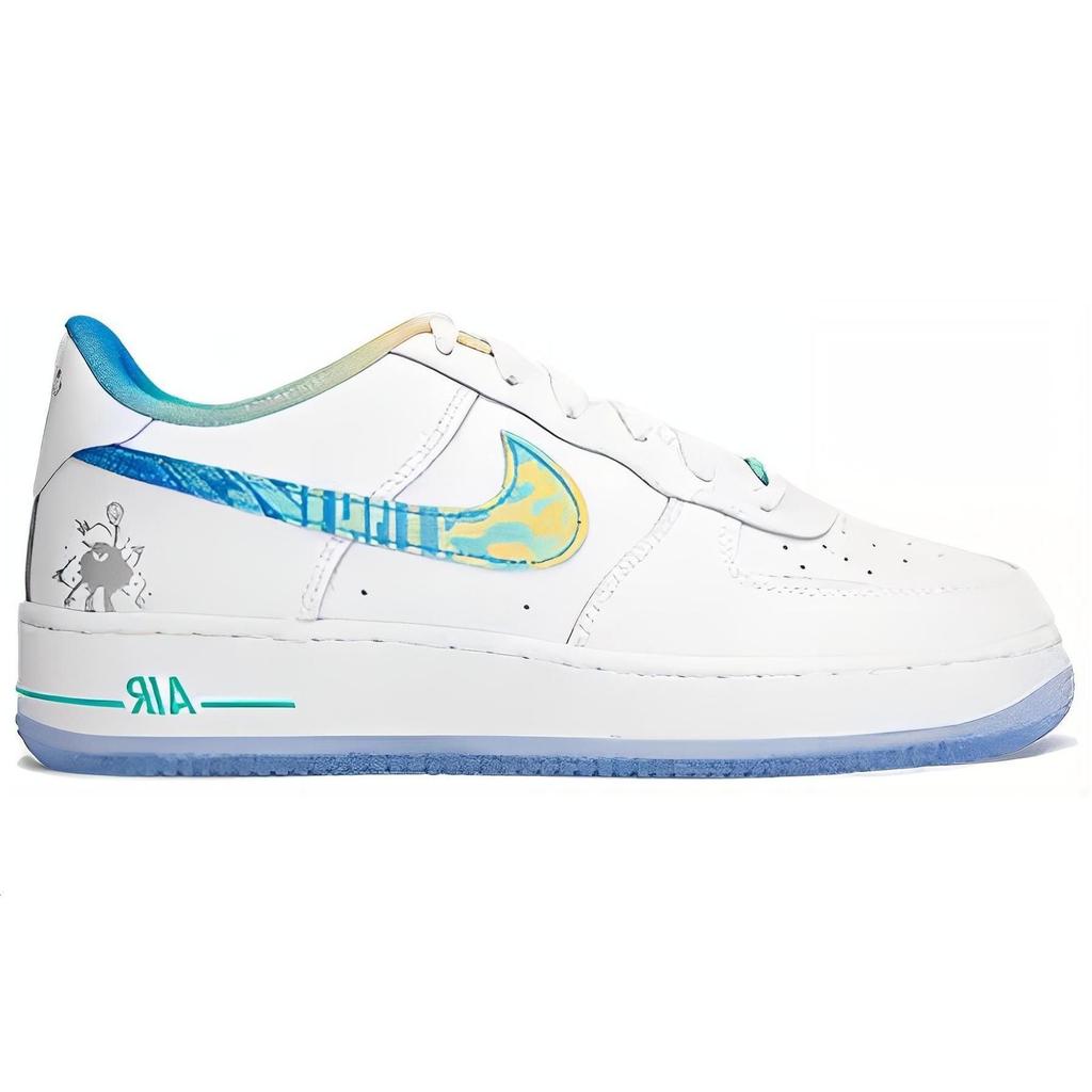Nike Buty Dziecięce Air Force 1 LV8 GS Unlock Your Space Białe Jasno-Miętowe Wielokolorowe FJ7691-191