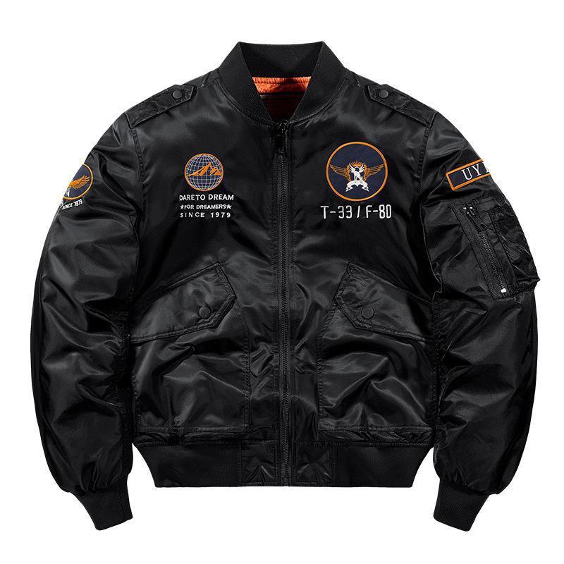 

RogueWave Winter Hip Hop Thick Warm Jacket Men High Quality Military Motorcycle Ma-1 Aviator Pilot Coats Male Baseball Bomber Jacket 5XL
