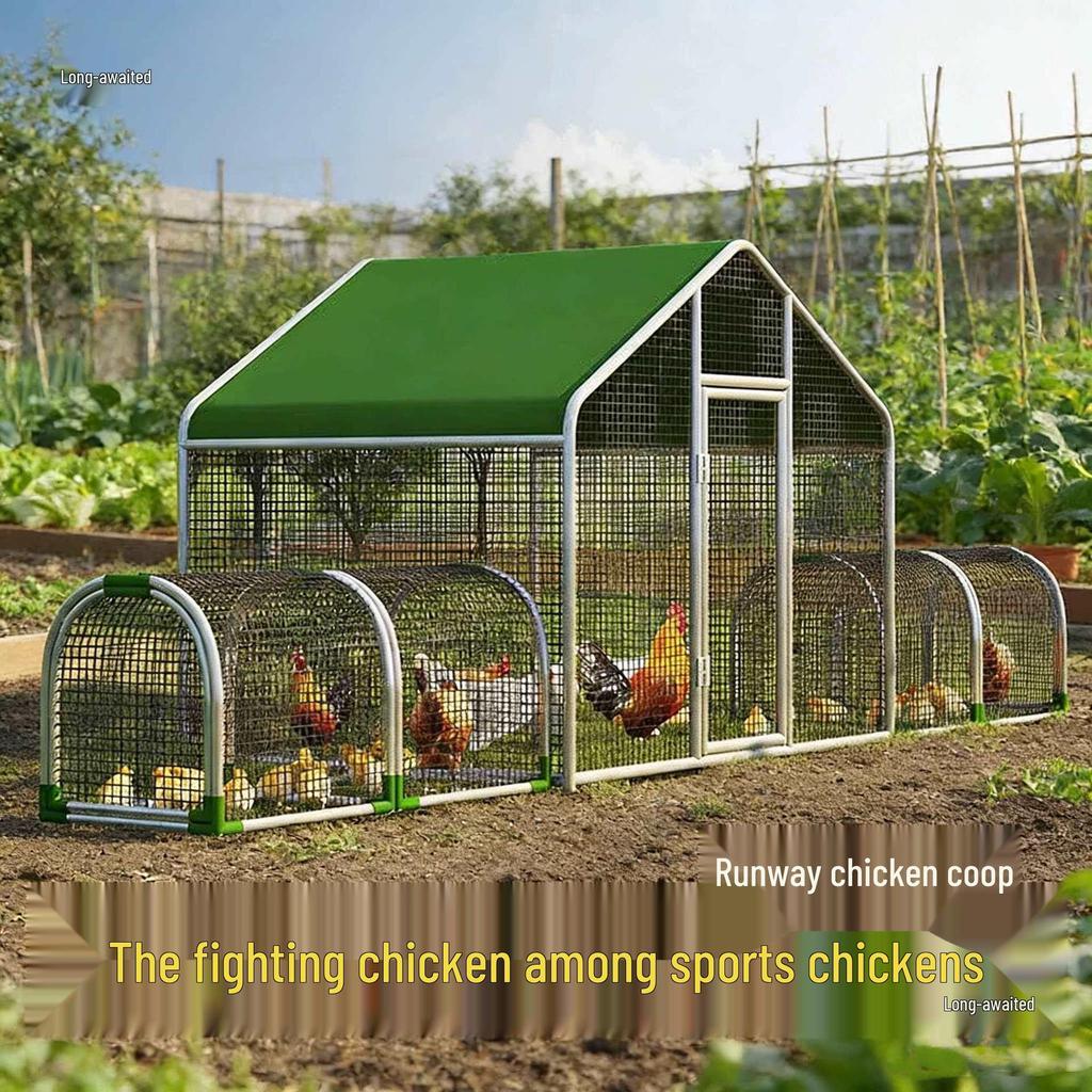 Rainproof Outdoor Free-Range Chicken Run and Coop Tunnel