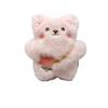 Cartoon Plush Little Bear Pendant Brooch - Cute Doll Decoration for Student Bags