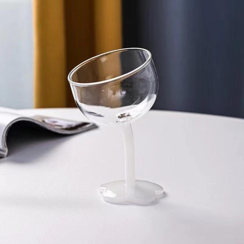 Glass Cup Vintage Lovely Flower Coffee Cups Crystal Glasses Cocktail Wine Champagne Water Glass Mug Drinking Wave Vases High Fee