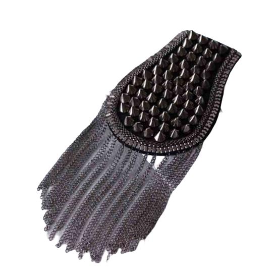 

Эполет на плечо, прочный, очаровательный, износостойкий, костюм «сделай сам», одежда, эполет с кисточками, мужские аксессуары чёрный