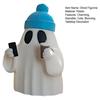 Halloween Ghost Figurine Cute Ghost Holding Phone And Cup Statue Small Ghost Tabletop Ornament for Halloween Home Decor