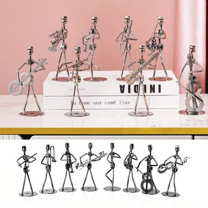 Elegant Metal Guitarist Handcrafted Statue - Iron Music Sculpture, Perfect Choice for Home and Office Decor, Ideal Gift for Music Lovers