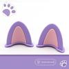 Soft ABS Bear Ear Helmet Decorations 1 Pair Adorable Appearance Easy to Install for Outdoor Riding Sports Helmets
