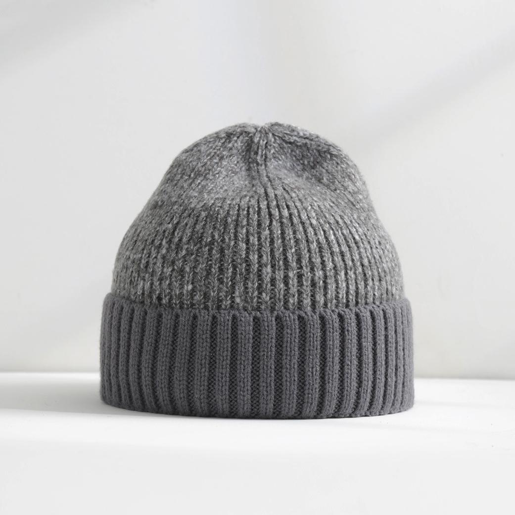 Retro Ribbed Winter Cap Unisex Soft Acrylic Knit Beanie Casual Hat Classic Fold-Over Beanie Warm Knit Beanie Cozy Hat OEM/ODM
