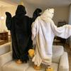 Lustiges Gänse-Enten-Kostüm für Kinder Erwachsene, Kapuzen-Tier-Einteiler Pyjama, Weiche Plüsch Tragbare Decke, Halloween Cosplay