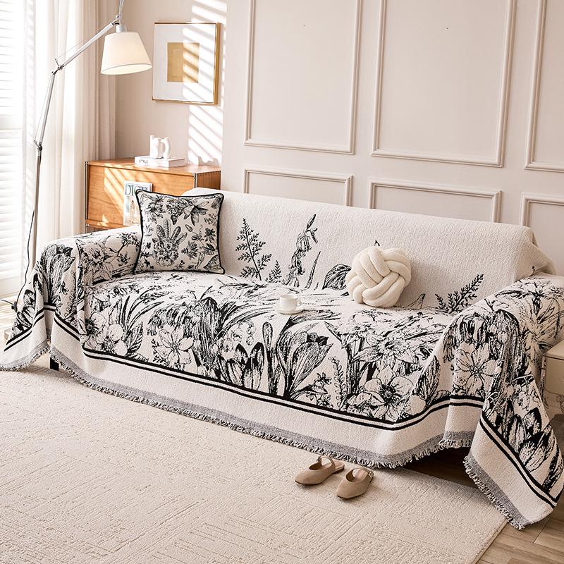 Thick Modern One Piece Sofa Cover Slipcover Pad Blanket Universal Elegant Design 180*130cm