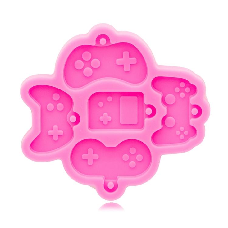 

Pink Shiny Gaming Keyboard Keychain Silicone Mold for Valentine Love Gift Craft 1