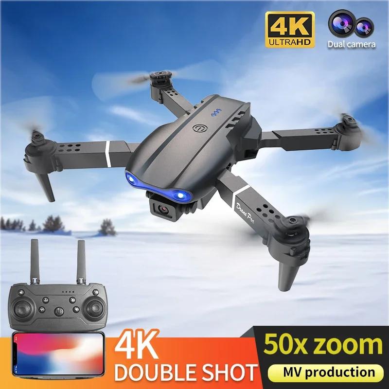 E99 Pro Drone RC Dobrável 4K HD Câmera Dupla Fotografia Aérea Quadcopter Posicionamento de Fluxo Ótico Altitude Hold Brinquedos Drone Presente