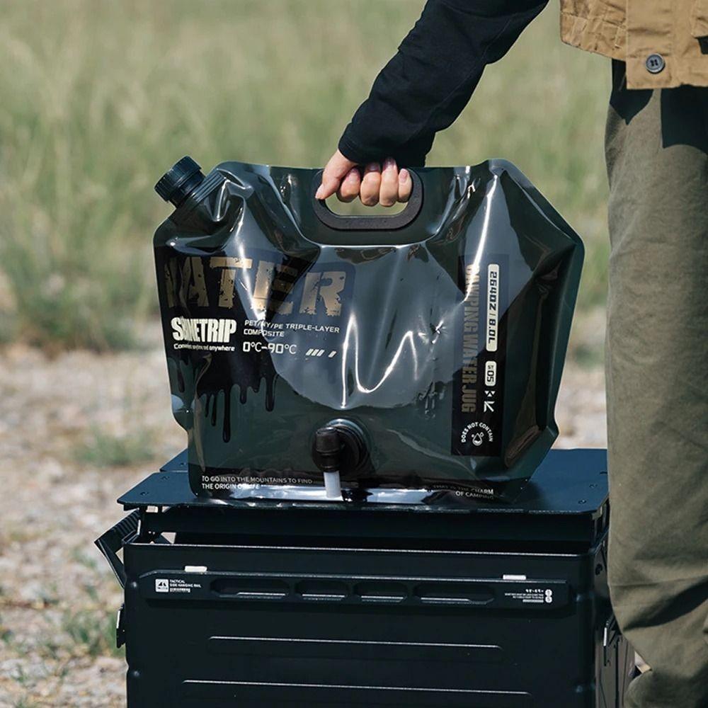 

Portable Jug Bottle Pouch Folding Water Container Camping Supplies Collapsible Pouch Outdoor темно-зеленого