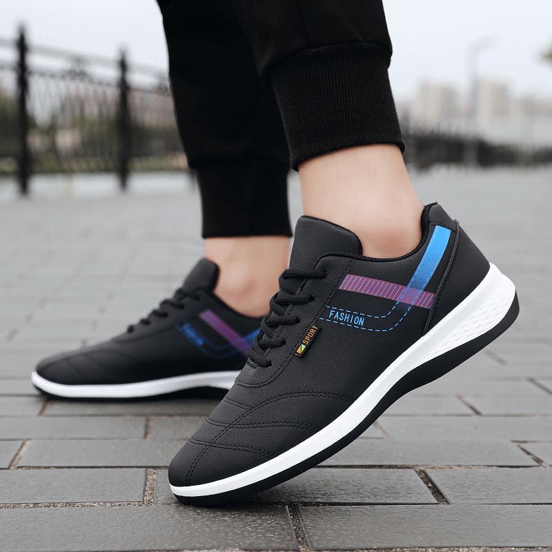 Белые туфли. Мужские кожаные рабочие туфли. Повседневная и дышащая спортивная обувь. 44 — фото 6