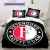 Feyenoord logo  Pattern Bedding Quilt Set Quilt Cover Pillowcase Home Decoration Birthday Gift (1 * duvet cover + 2 * pillowcase, without core)