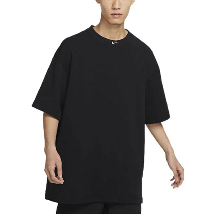 Nike Sportswear T Shirts Men's Black Crew Neck Moderate DX0188-010