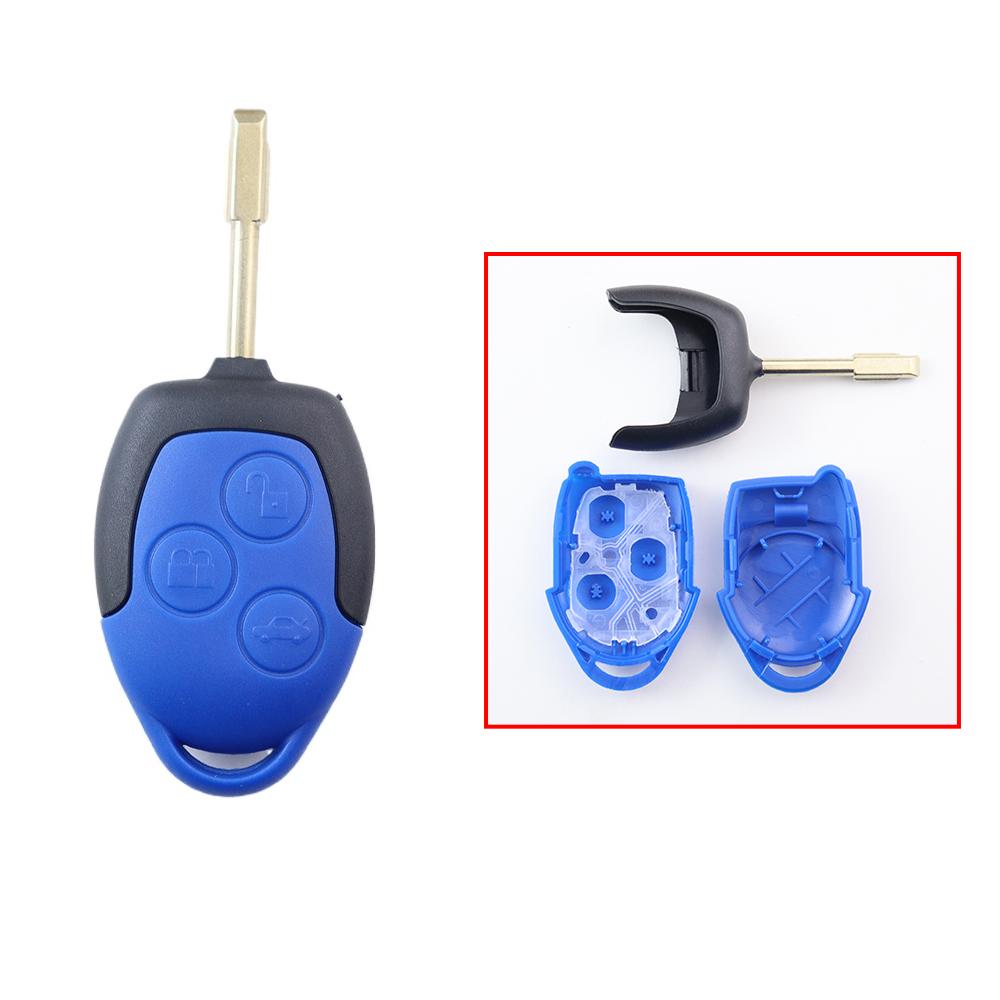 3 Bottons Metal Car Key Cover Fob Case Shell For Ford Focus Mk2 Mk7 Mk5 Mk6 Fiesta Fusion Mondeo Mk3 Transit Street Ka