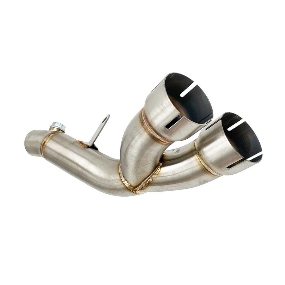 REALZION R6 Motorcycle Exhaust Pipe Exhaust Middle Silp On Pipe For Yamaha YZF R6 2006-2020 Mid Exhaust Pipe