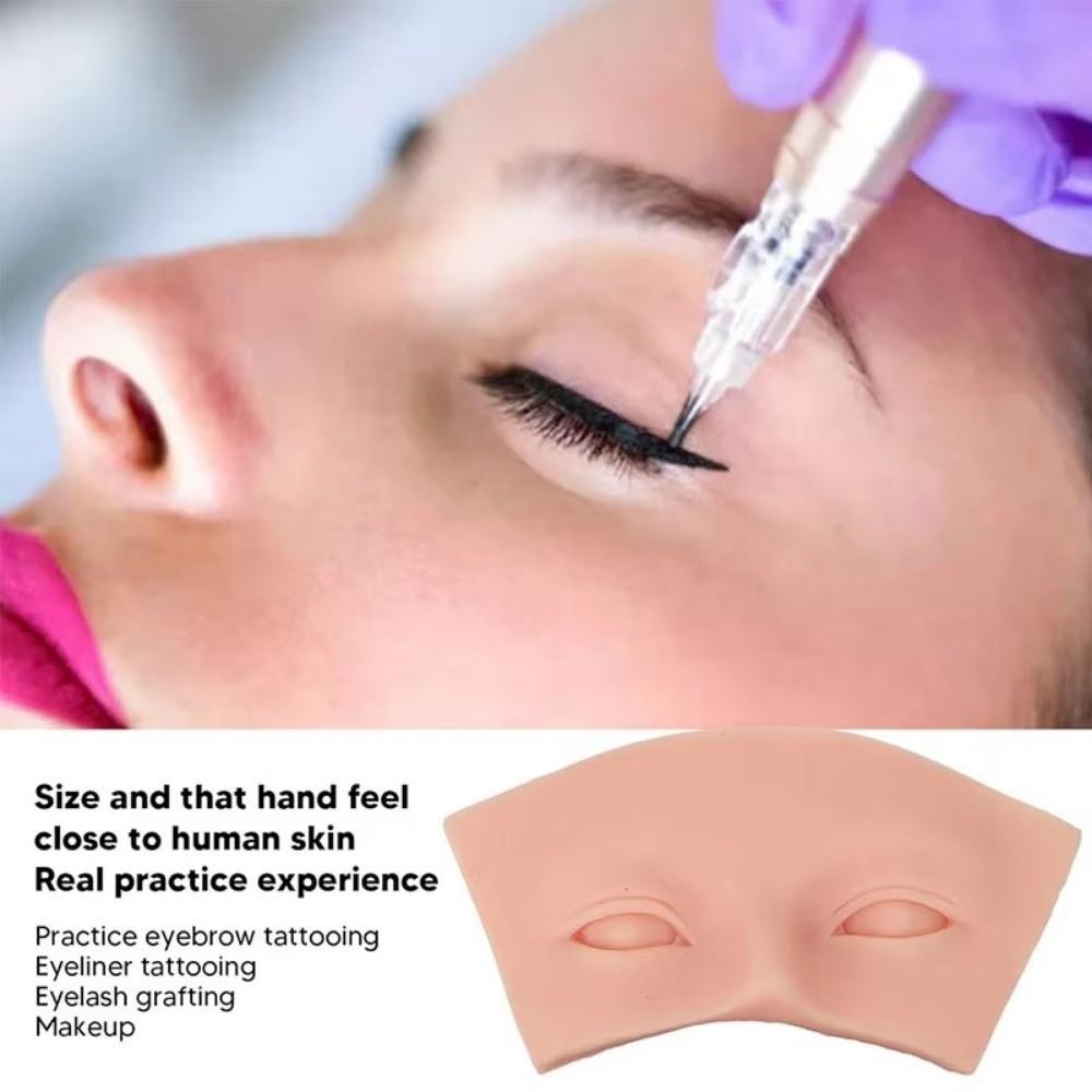 Soft 3D Lashes Extension Skin Reusable Grafted Lash Mannequin Model Face Makeup Tools