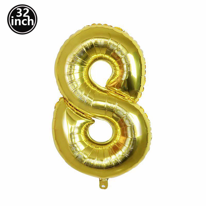 Multi Color Large Numbers 1 Balloon 32Inch 1 2 3 4 5 6 7 8 9 Birthday Ball Red Digit Bachelorette Balloons Figure Golob Balloons