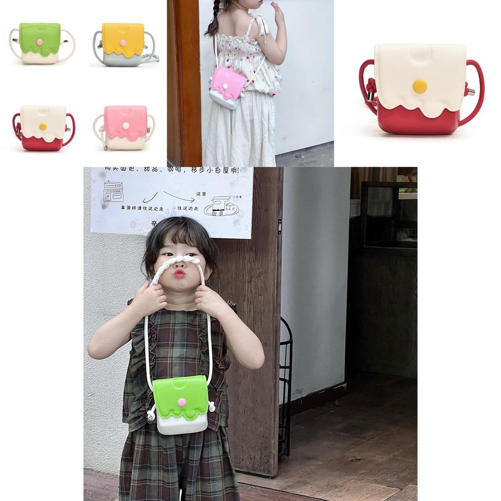 Stylish Mini Shoulder Bag For Kids With Vibrant Color Blocking And Breathable Material
