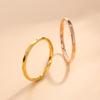 Women's Titanium Steel Diamond Ring: Colorfast, Lightweight Luxury, Trendy Thin Band