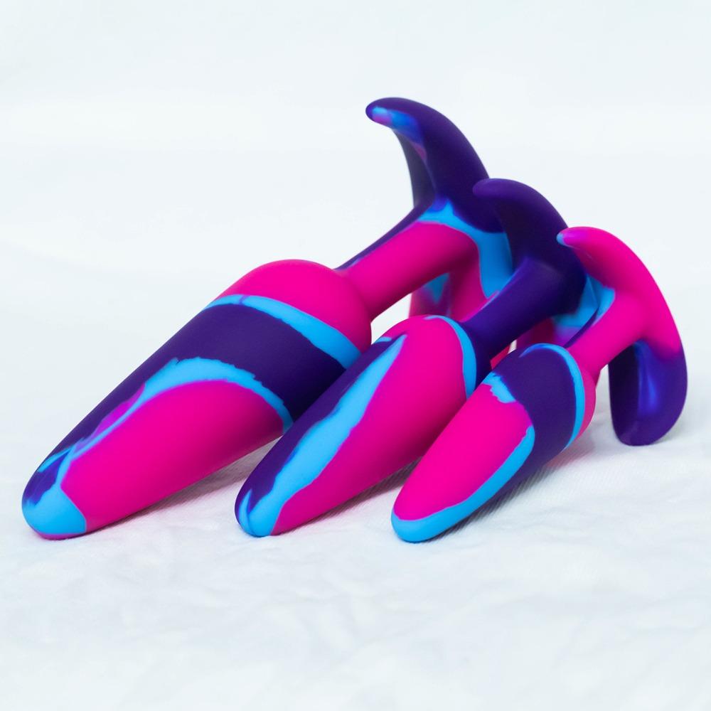Colorful Colors Silicone Anal Butt Plug Dildos Prostate Massager Anal Vaginal Stimulator Adults Games Sex Toys for Women Adults