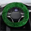 Fluffy Steering Wheel Cover, 15 Inch Soft Microfiber Plush Steering Wheel Decoration, Winter Warm Fuzzy Car Wheel Covers Anti-Slip Protector for