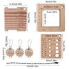 Knitting Needle Gauge Knitting Yarn Gauge Knitting Ruler Wood Knitting Gauge Tool Set for Beginner and Professional