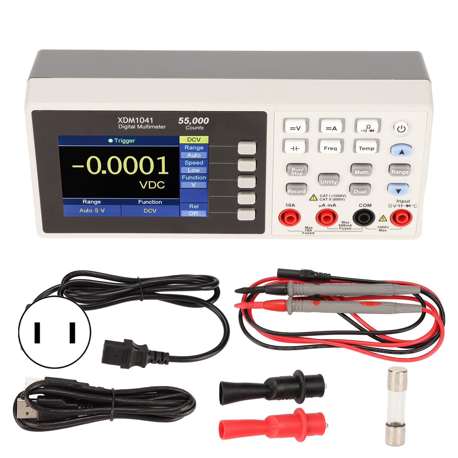 

XDM1041 USB Multimeter Portable Desktop LCD 55000 Count Data Saving Digital Multimeter AC Voltage Current Resistance TestingTool