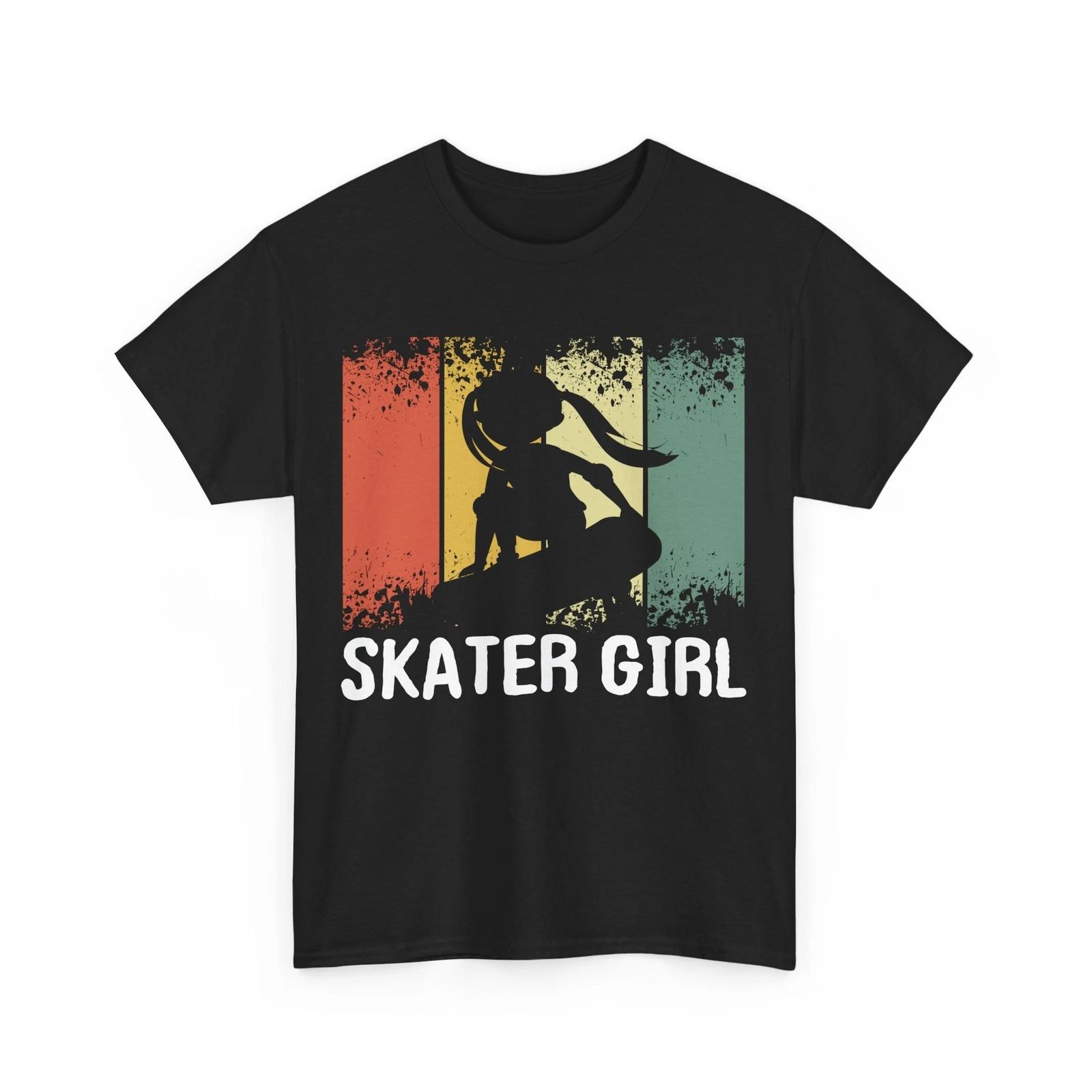 Skater Girl Shirt, Skateboarding Skating Lovers Skateboarder Vintage Shirt L
