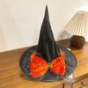 New Lightweight Halloween Witch Hat Breathable Cosplay Wizard Cap Dark Style Lace Edge Top Hat Party Holiday Decorations