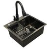 Drop In Kitchen Sink Stainless Steel Nano Kitchen Sink Undermount Kitchen Workstation with Faucet