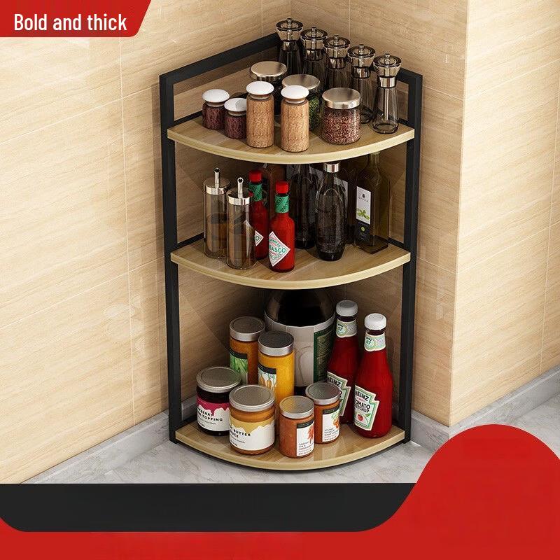 Wutuo 3-Tier Stainless Steel Corner Kitchen Storage Rack