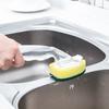 Kitchen Nano Sponge Cleaning Brush With Replacement Heads For Dishwashing And Surface Cleaning