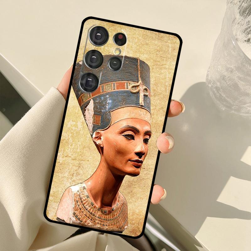 Egypt Nefertiti Ankh Case For Samsung Galaxy S24 Ultra S21 S22 S23 S25 Ultra S9 S10 Plus S20 FE S25 FE Back Cover