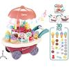 Children'S Play House Kitchen Toys Lights Mini Candy Trolley Girls Ice Cream Ice Cream Shop Supermarket Set